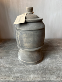 Luksa houten pot met deksel Anwar