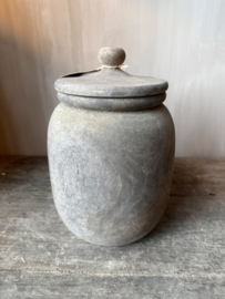 Luksa houten pot met deksel Halima L