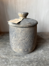 Luksa houten pot met deksel Munir S