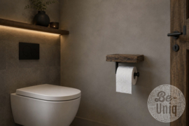 Toiletrol houder Elsa oud hout en metaal