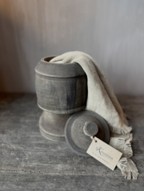 Luksa houten pot met deksel Anwar