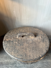 Unieke houten bak met deksel L nr.4