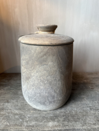 Luksa houten pot met deksel Munir L