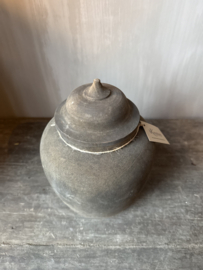 Luksa houten pot met deksel Liana