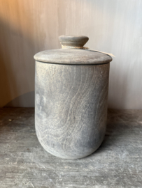 Luksa houten pot met deksel Munir L