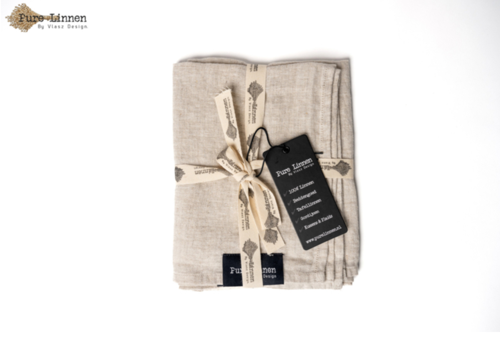 Pure Linnen placemat Salomé recht naturel set van 2