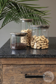 Glazen voorraadpot medium