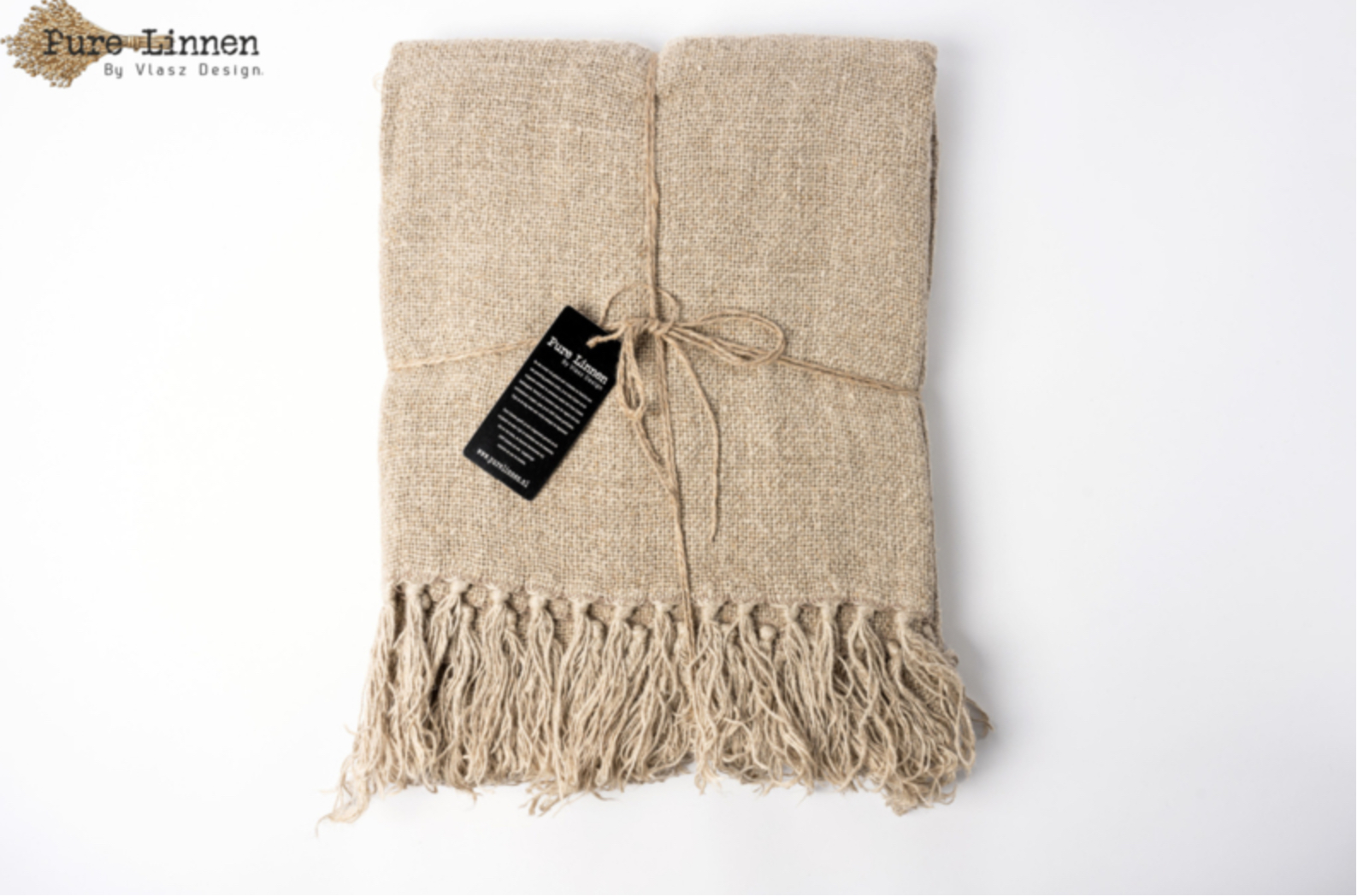 Pure Linnen plaid 100% linnen Delilah naturel