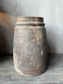 Nepalese houten pot XL nr.1