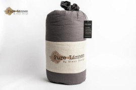 Pure linnen sprei donkergrijs diamond
