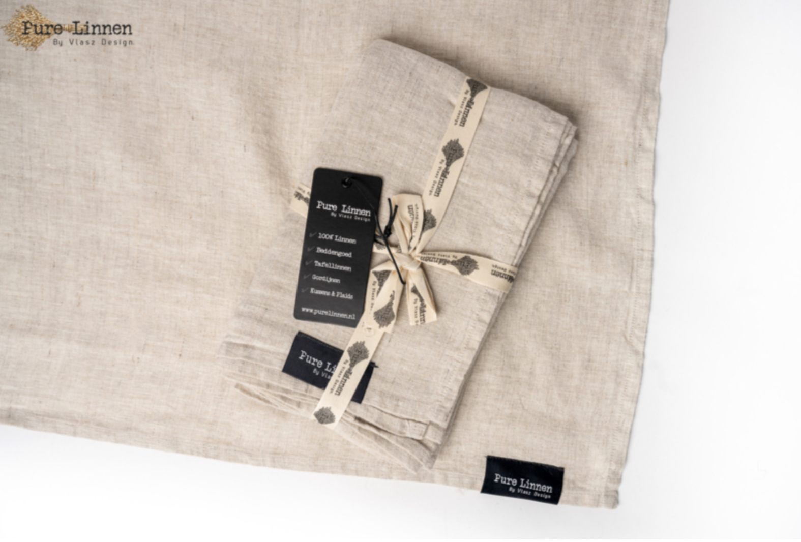 Pure Linnen tafelloper Martha naturel