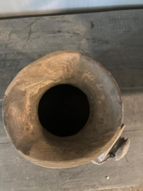 Nepalese houten kruik met deksel nr.99