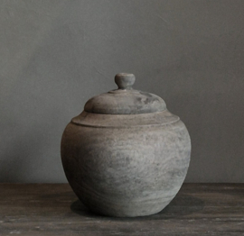 Luksa houten pot met deksel Abdur small