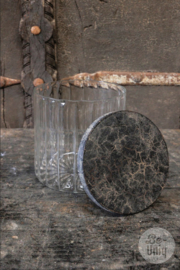 Glazen voorraadpot bewerkt medium