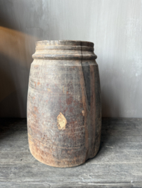Nepalese houten pot XL nr.1