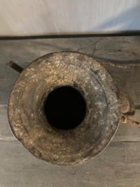 Nepalese houten kruik met deksel nr.101