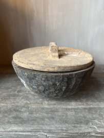 Unieke houten bak met deksel S nr.2