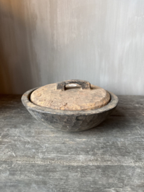 Unieke houten bak met deksel S nr.1