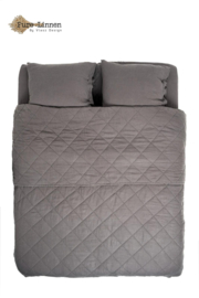 Pure linnen sprei donkergrijs diamond