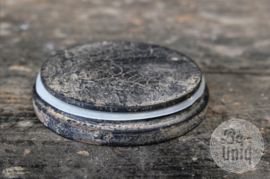 Glazen voorraadpot bewerkt medium