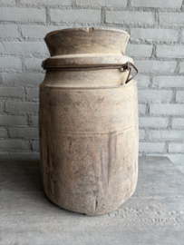 Nepalese houten pot XL nr.2