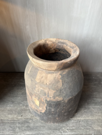 Nepalese houten pot XL nr.5