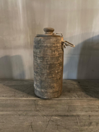 Nepalese houten kruik met deksel nr.109