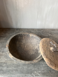 Unieke houten bak met deksel S nr.1