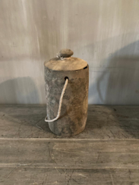 Nepalese houten kruik met deksel nr.96