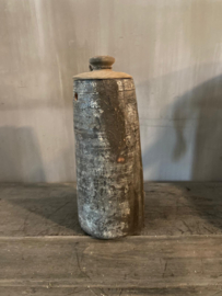 Nepalese houten kruik met deksel nr.106