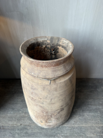 Nepalese houten pot XL nr.6