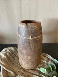 Nepalese houten Kruik L nr.38