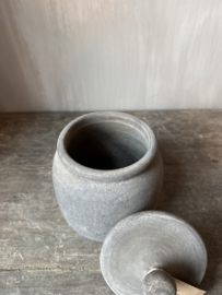 Luksa houten pot met deksel Halima S