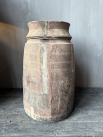 Nepalese houten pot XL nr.6