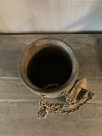 Nepalese houten kruik met deksel nr.93