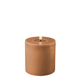 Deluxe led candle caramel 10x10
