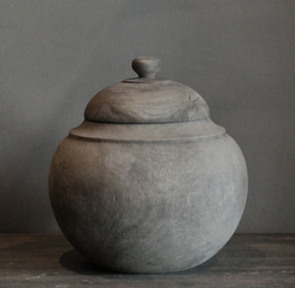 Luksa houten pot met deksel Abdur medium