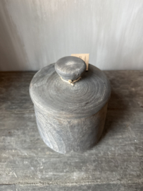 Luksa houten pot met deksel Munir S
