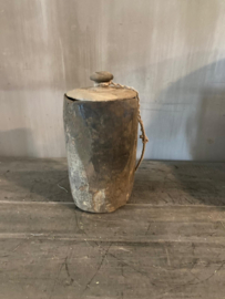 Nepalese houten kruik met deksel nr.96