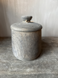Luksa houten pot met deksel Munir S
