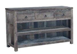 Driftwood sidetable kota met lades en 2 open vakken