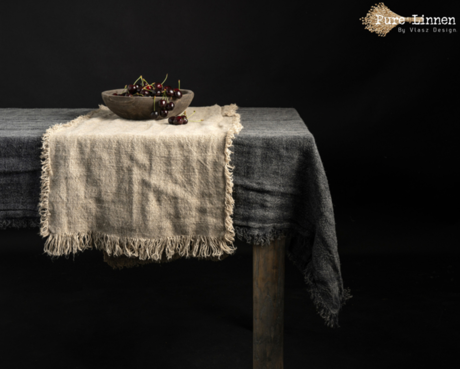 Pure Linnen tafelkleed recht 100% linnen hagar grey