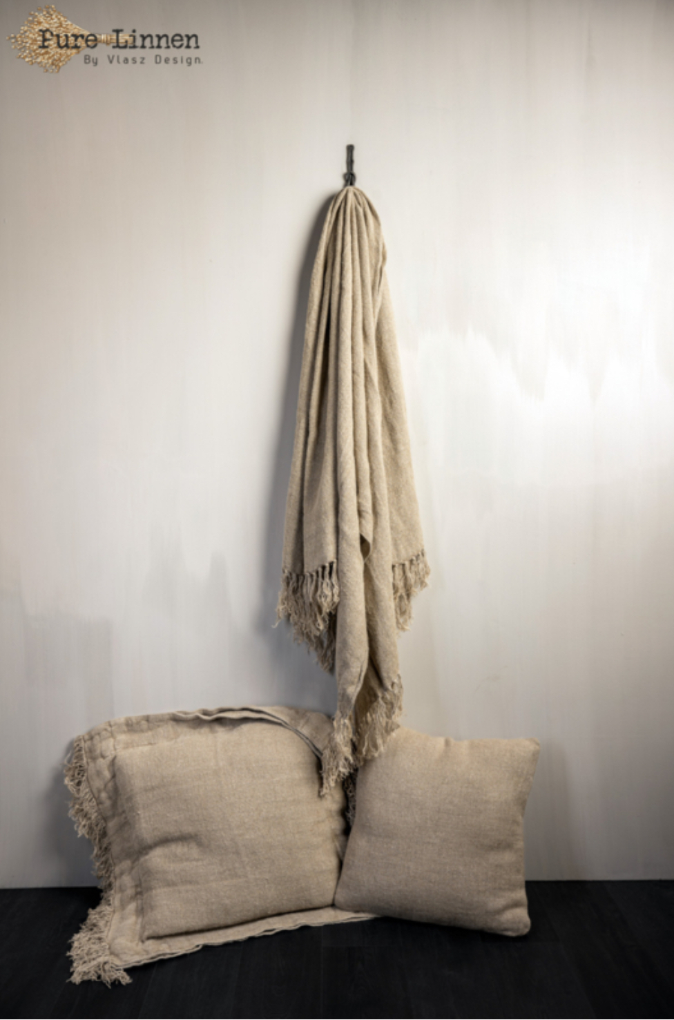 Pure Linnen plaid 100% linnen Delilah naturel