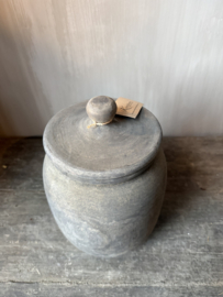 Luksa houten pot met deksel Halima L