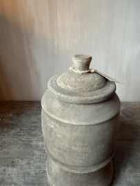 Luksa houten pot met deksel Anwar