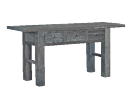 Driftwood console long top met lades