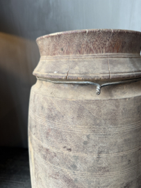 Nepalese houten pot XL nr.6