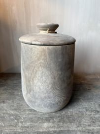 Luksa houten pot met deksel Munir L