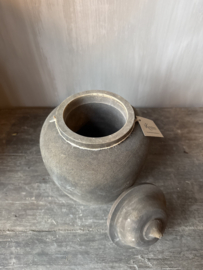 Luksa houten pot met deksel Liana