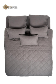 Pure linnen sprei donkergrijs diamond